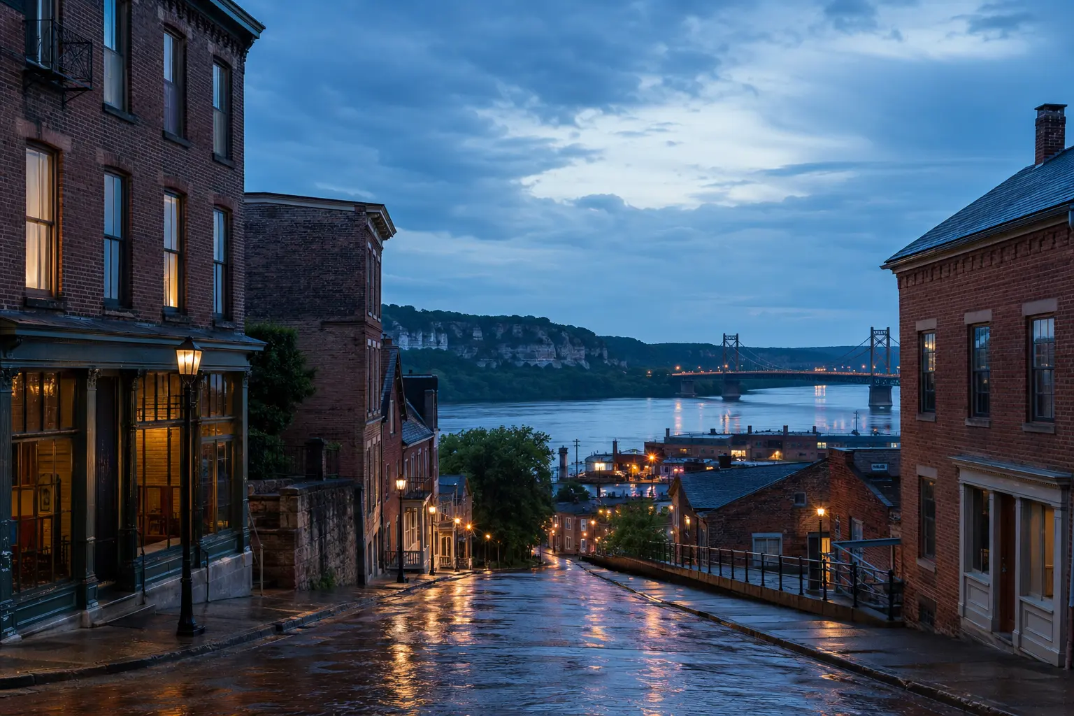 Conceptual after-rain atmosphere for the Galena Country chapter